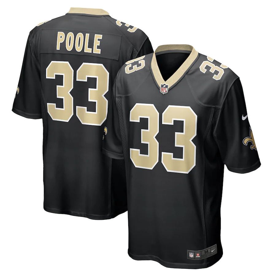 Men New Orleans Saints #33 Brian Poole Nike Black Game NFL Jersey